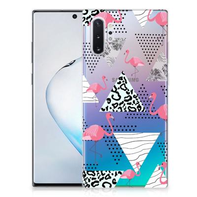 Samsung Galaxy Note 10 Plus | TPU Hoesje | Flamingo Triangle