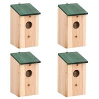 vidaXL Vogelhuisjes 4 st 12x12x22 cm hout