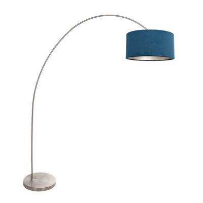 Steinhauer BooglampSolva metaal met blauwe kap - 3914ST