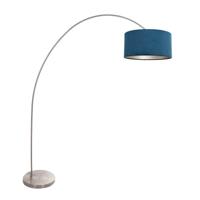Steinhauer BooglampSolva metaal met blauwe kap - 3914ST Steinhauer BooglampSolva metaal met blauwe kap - 3914ST