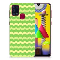 Samsung Galaxy M31 TPU bumper Waves Green