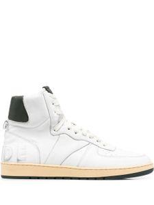 RHUDE baskets montantes en cuir - Blanc