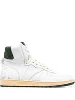 RHUDE baskets montantes en cuir - Blanc - thumbnail