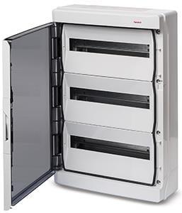 Groepenkast leeg 3 rij met deur + dinrail IP65 - 4517696