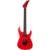 Jackson American Series Virtuoso Streaked EB Rocket Red elektrische gitaar met foam core case