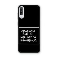 Schotelvod: Samsung Galaxy A70 Transparant Hoesje Schotelvod: Samsung Galaxy A70 Transparant Hoesje