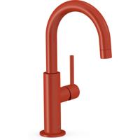 Wastafelkraan Tres Study | Opbouw | Draaibare uitloop | Mengkraan | Standaard model | 1-hendel | Rond | Rood