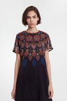 Kort jurkje met mandala's - BLACK - 36