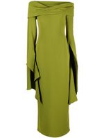 Solace London robe longue The Arden à design drapé - Vert