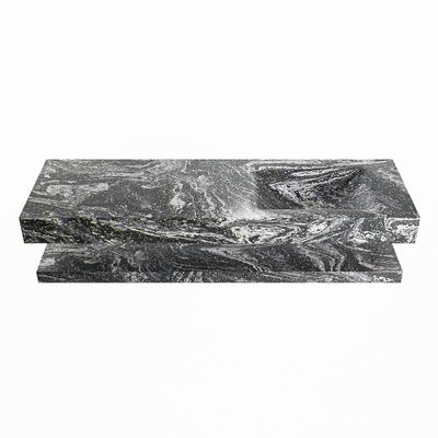 MONDIAZ ALAN-DLUX 150cm planchet Lava. Vrijhangende wastafel CLOUD rechts zonder kraangat, kleur Lava.