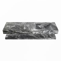 MONDIAZ ALAN-DLUX 150cm planchet Lava. Vrijhangende wastafel CLOUD rechts zonder kraangat, kleur Lava.