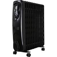 Oliegevulde Radiator Zwart - 3 Standen. 2500W