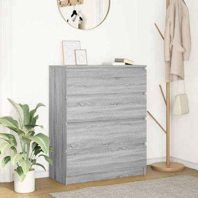 Dressoir 80x35x99 cm spaanplaat grijs sonoma