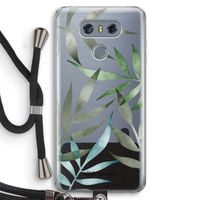 Tropical watercolor leaves: LG G6 Transparant Hoesje met koord