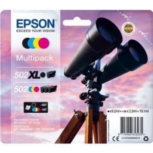 Epson 502 XL inktcartridge 4 stuk(s) Origineel Hoog (XL) rendement Zwart, Blauw, Magenta, Geel