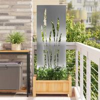 Tuin decoratief paneel Zilver 50 x 140 cm Gegalvaniseerd staal