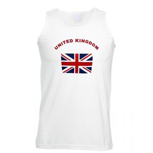 Witte heren tanktop United Kingdom