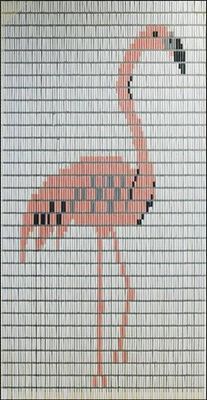 Sunarts kant en klaar vliegengordijn 100 x 232 Flamingo model 114