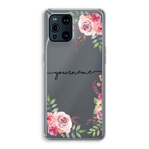 Rozen: Oppo Find X3 Pro Transparant Hoesje