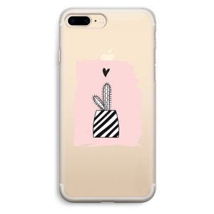 Zwart-wit cactus: iPhone 7 Plus Transparant Hoesje