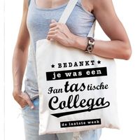 Cadeau tas voor een collega van katoen - Feest Boodschappentassen