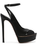 Casadei sandales Flora Jolly 140 mm satiné - Noir