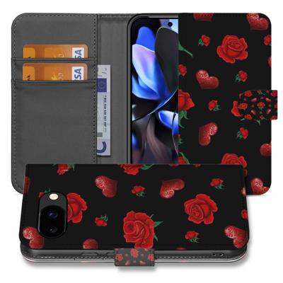 Google Pixel 9a | Bookcase | Hoesje Valentine Rozenpracht met Luxe Bescherming en Stijl