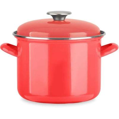 Traiteur - BAUMALU - Alle warmtebronnen inclusief inductie - Emaille 22 x 16 cm - Kleur rood