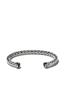 David Yurman bracelet en argent sterling Cable Cuff serti d'onyx