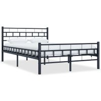 Bedframe staal zwart 120x200 cm - thumbnail