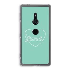 Friends heart pastel: Sony Xperia XZ2 Transparant Hoesje
