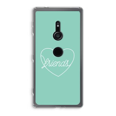 Friends heart pastel: Sony Xperia XZ2 Transparant Hoesje