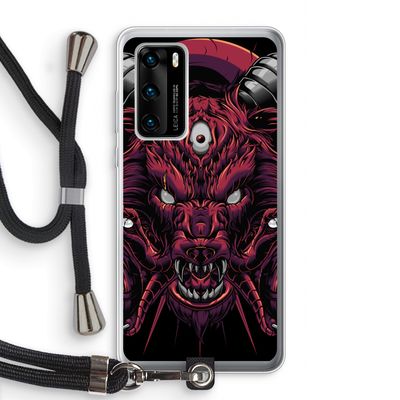 Hell Hound and Serpents: Huawei P40 Transparant Hoesje met koord