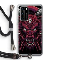 Hell Hound and Serpents: Huawei P40 Transparant Hoesje met koord