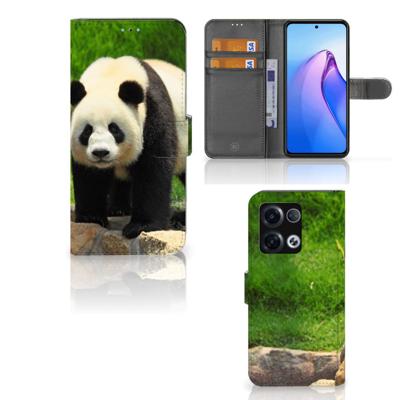 OPPO Reno8 Pro | Telefoonhoesje | Met pasjeshouder | Panda