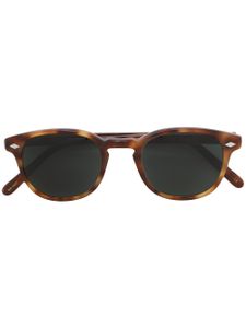 Lesca lunettes de soleil à monture ronde - Marron
