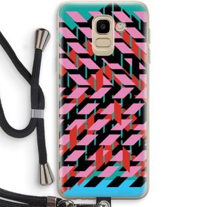 Skew Blush 2: Samsung Galaxy J6 (2018) Transparant Hoesje met koord