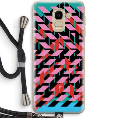 Skew Blush 2: Samsung Galaxy J6 (2018) Transparant Hoesje met koord