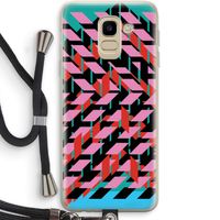 Skew Blush 2: Samsung Galaxy J6 (2018) Transparant Hoesje met koord