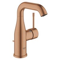 GROHE Essence New Wastafelkraan Opbouw - uitloop 11.4cm - M-size - hoge draaibare uitloop - waste - EcoJoy - brushed warm sunset 23462DL1