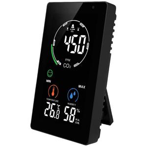 NDIR CO2 monitor MX6055 CO₂-meter Zwart