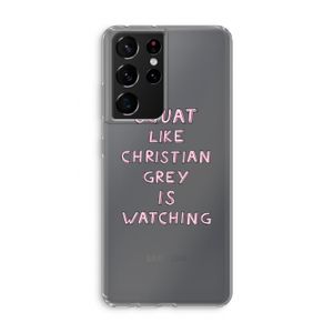 Christian Grey: Samsung Galaxy S21 Ultra Transparant Hoesje
