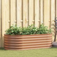 Verhoogde plantenbak Bruin 160 x 80 x 44 cm Staal