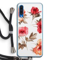 Roosjes: Samsung Galaxy A50 Transparant Hoesje met koord