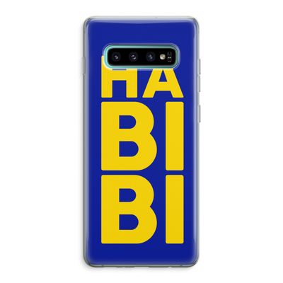 Habibi Blue: Samsung Galaxy S10 Plus Transparant Hoesje