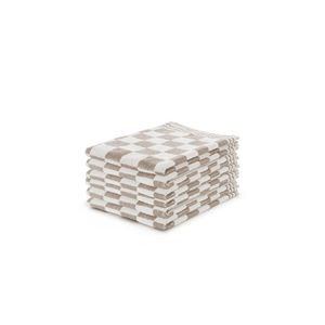 Eleganzzz Keukendoekset Blok 50x50cm - zand - set van 6