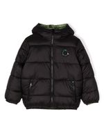 Stella McCartney Kids veste matelassée à patch logo - Noir