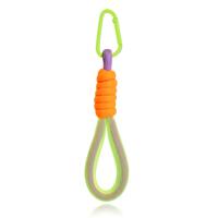 Sleutelhanger/Telefoonkoord met Handige Gesp - Paars & neon oranje