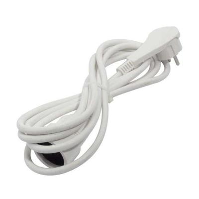 CHACON Verlengsnoer HO5VVF 3 x 1.5 mm² - 3 m - Met platte stekker - Wit