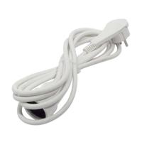 CHACON Verlengsnoer HO5VVF 3 x 1.5 mm² - 3 m - Met platte stekker - Wit
